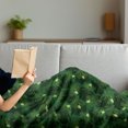 thumbnail image 3 of Firefly Soft Flannel Fleece Blanket, Psychedelic Forest Beetles Bugs Insects Exotic Creatures Wings Wild Pattern, Cozy Plush for Indoor and Outdoor Use, 60" x 80", Dark Green Yellow, by Ambesonne, 3 of 5