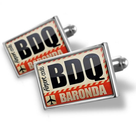 Cufflinks Airportcode BDQ Baronda - NEONBLOND