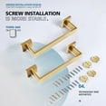 thumbnail image 6 of KOKOSIRI 12 Inch Hand Towel Holder Bath Towel Bar Kitchen Dish Cloths Hanger Stainless Steel Wall Mount Brushed Gold B4003BG-L12, 6 of 10