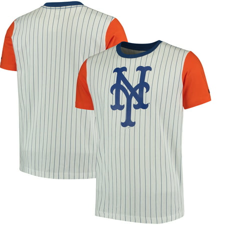 New York Mets New Era Pinstripe Baseball T-Shirt -