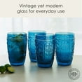 thumbnail image 2 of Fitz and Floyd Trestle 12 oz Indigo Highball Glass (Set of 4), 2 of 5