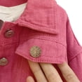 thumbnail image 6 of Kids Girls Cowboy Jackets Toddler Baby Button Down Long Sleeves Casual Denim Jean Basic Outwear 1-7T, 6 of 11