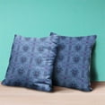 thumbnail image 3 of Seamless Damask Floral Indoor/Outdoor Pillow in Sky Blue Gray Pink 20x20, 3 of 5
