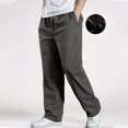 thumbnail image 4 of Dwellite Men's Casual Pants Relaxed Fit Drawstring Elastic Waist Lightweight Pant Twill Pleated Trousers with Pockets Army Green 2XL, 4 of 5