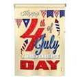thumbnail image 2 of Breeze Decor G161008-BO Happy 4th Americana Fourth of July Impressions Decorative Vertical 13" x 18.5" Double Sided Garden Flag, 2 of 2