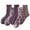 Purple, variant on Yuanlong Women's 3D Embossed Jacquard Crew Socks Spring And Autumn Socks Soft Trendy Holiday Casual Hosiery