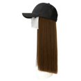 thumbnail image 3 of Perruque Casquette de Baseball Cheveux Raides Coiffure Chapeau Réglable Attaché Cheveux Longs, 3 of 3