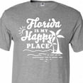 thumbnail image 4 of Inktastic Florida is My Happy Place with Palm Trees T-Shirt, 4 of 5