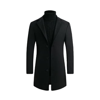 BadyminCSL Winter Wool Coat for Men, Big & Tall Fall/Winter Style