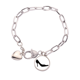 thumbnail image 1 of Silueta de mujer negro tacon alto patron de Pulsera de cadena de corazón joyería encanto moda, 1 of 3