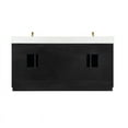 thumbnail image 3 of Gazsi 72" Double Bathroom Vanity Set in Black Oak with Grain White Composite Stone Countertop with Mirror, 3 of 8