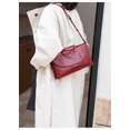 thumbnail image 6 of Genuine Cowhide Women Crossbody Bag, Glossy Crocodile Embossed Metal-Ring Top-Handle Purse, 6 of 9