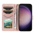 thumbnail image 2 of Crossbody Wallet Case for Samsung Galaxy Z Fold 3, Credit Card Slots Elegant PU Leather Magnetic Closure Shoulder Strap Purse Phone Case Flip Stand Full Body Protection Cover for Women Girls, Rosegold, 2 of 8