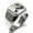 Silver, variant on Stainless Steel Letter K Initial 3D Monogram Engraved Engraved Square Flat Top Biker Style Polished Signet Ring