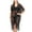 Black, variant on Lu's Chic Women's Light Bikini Cover Up Beach Beachwear V Neck Soft Sheer Short Sleeve Swimwear Cover Up Black One Size