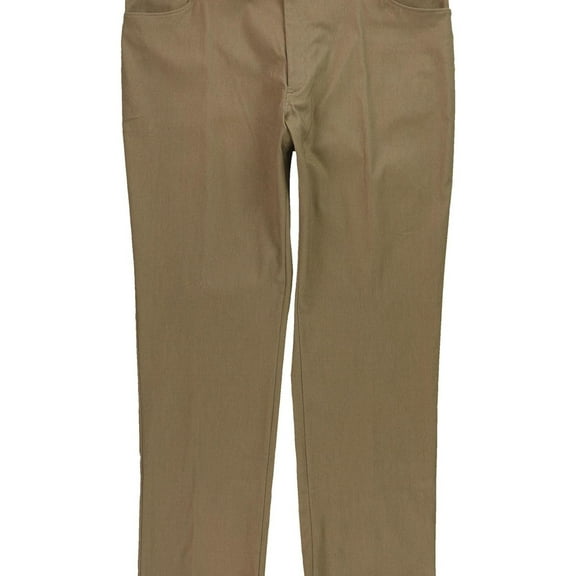 Tommy Hilfiger Mens Stretch Waistband Straight Leg Jeans, Brown, 32W x 30L