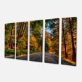 thumbnail image 2 of Route à Travers la Forêt d'Automne Illuminée - Grand Paysage Art sur Toile, 2 of 3