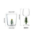 thumbnail image 3 of Elegant Christmas Wine Glasses Christmas Tree Glass Cup Decorative Wine Glasses for Holiday Gift Drinking Glass Cup, 3 of 8