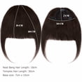 thumbnail image 4 of Benehair Clip In 100% Human Hair Extensions Bangs Fringe 100% Real Remy Hair Thick Neat Bangs Front Hairpiece Woman Brown 3 Clips, 4 of 10