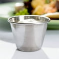 thumbnail image 4 of Paquete de 24 - Tazas de Salsa de Condimentos de Acero Inoxidable Cepillado Premium Ollas de para Salsas Líquidas - 2.5Oz 70Ml, 4 of 5
