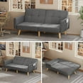 thumbnail image 6 of Lofka 68" Modern Sofa with Soft Cushion for Dorm Room, Office and Living Room, Dark Gray(Upgraded), 6 of 8