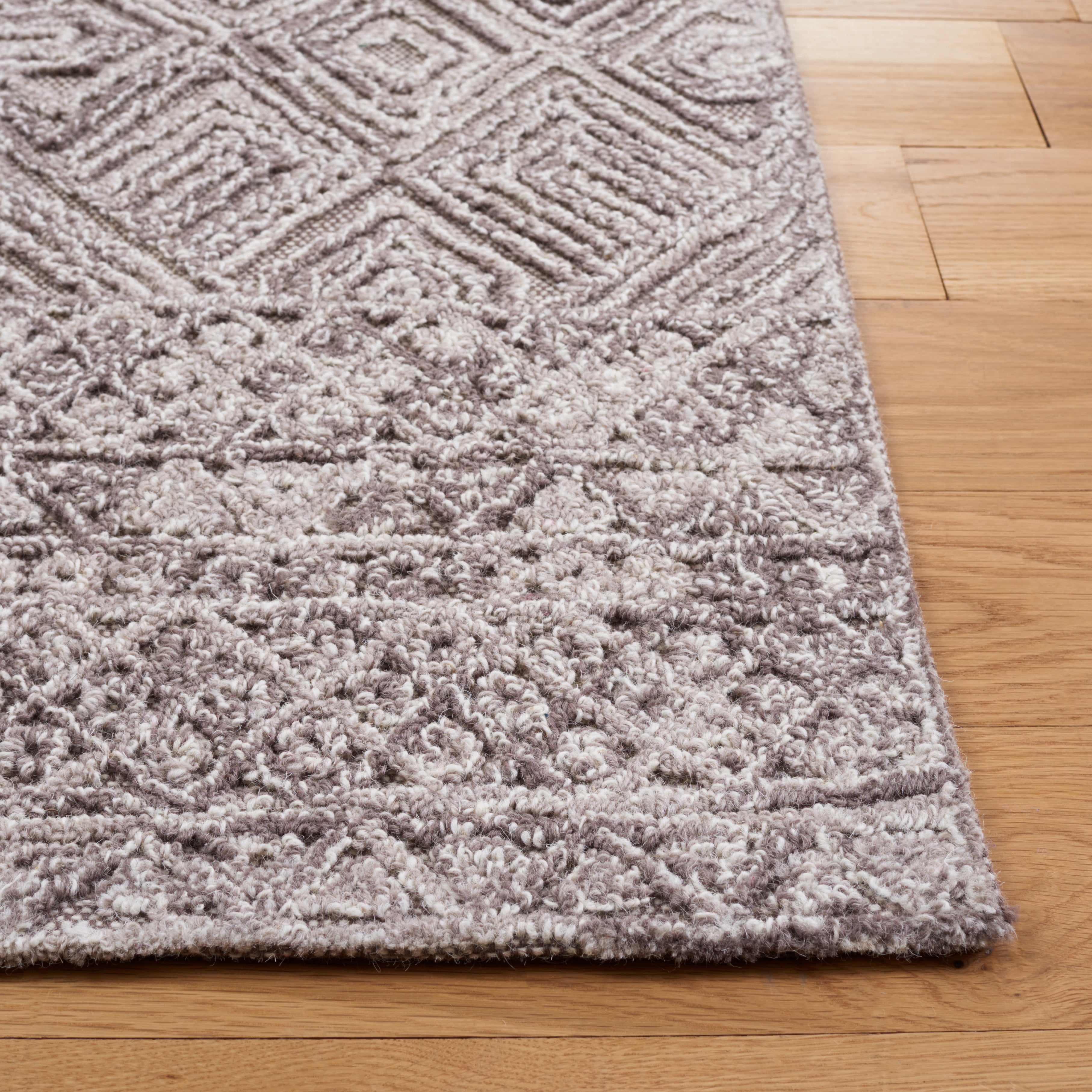 SAFAVIEH Textural Adrasteia Geometric Area Rug, Brown, 3' x 5'