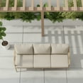thumbnail image 2 of Amazonia Atacama 3-Seater FSC Certified Teak and Sunbrella Cushions Patio Sofa, Seating Capacity: 3, 2 of 9