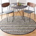 thumbnail image 2 of SAFAVIEH Natura Laird Geometric Cotton Area Rug, Black/Ivory, 6' x 6' Round, 2 of 8