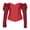 yue866-Red, variant on KHONTS Off the Shoulder Long Sleeve Corset Tops for Women Overbust Corsets Top Strapless Renaissance Bustier White XS