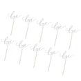 thumbnail image 6 of 10pcs Glitter Paper Topper Cake Cupcake Sticks Birthday Wedding Decoration Gold / Color, 6 of 8