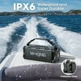 thumbnail image 5 of W-King 50W Bluetooth Speakers, IPX6 Waterproof, Deep Bass, 30H, TWS, Black, 5 of 7