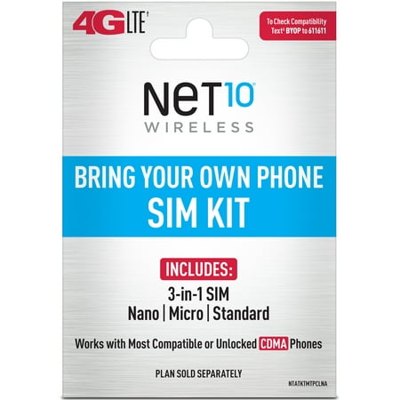 Net10 Bring Your Own Phone SIM Kit - Verizon CDMA