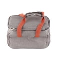 thumbnail image 4 of Bolsa de almuerzo térmica de 15 l, gruesa, impermeable, de aluminio, portátil, de gran capacidad, reutilizable, para oficina, picnic, color gris., 4 of 14