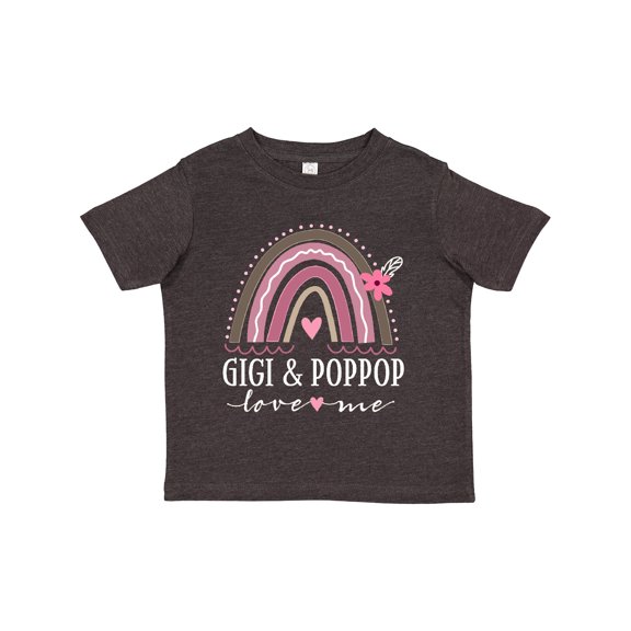 Inktastic Gigi and Poppop Love Me Rainbow Girls Toddler T-Shirt