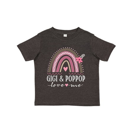 

Inktastic Gigi and PopPop Love Me Rainbow Gift Toddler Toddler Girl T-Shirt