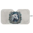 thumbnail image 3 of Xixirimido Car Windshield Sun Shade Foldable Sunshade Front Window Cover Sun Visor for Trucks SUVs Sedan Universal Car Interior Accessories, Horse Floral, 3 of 8