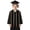 Black, variant on Elegant Youth Graduation Shawl for Children Lightweight Academic Wrap for Graduation and Photoshoots, Black