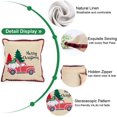 thumbnail image 3 of Fundas de cojines de Navidad, 18 "x 18" Juego de 2 Fundas de almohadas decorativas de lino con patrón navideño estereoscópico para sofá cama con cremallera oculta JAMW Sencillez, 3 of 5