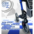 thumbnail image 4 of Bangeran Foldable Rollator Walkers For Seniors (135KG Capacity), 20CM Flat-Free Wheels, Compact Folding Design for Easy Travelling, All Terrain - Blue, 4 of 6