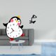 thumbnail image 2 of Precioso reloj de pared de madera con forma de pingüino pensador, escultura decorativa abstracta, adorno de mesa moderno y multifuncional para dormito, 2 of 8