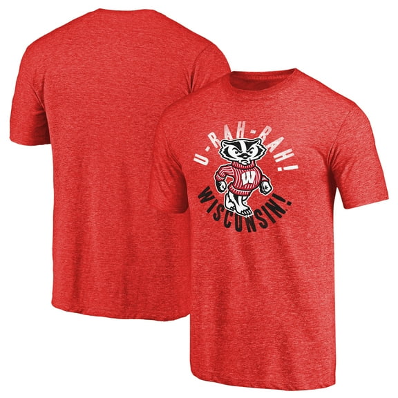Men's Red Wisconsin Badgers Hometown Collection Rah Rah Tri-Blend T-Shirt