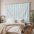 thumbnail image 3 of Geometric Stripes, Large Tapestry for Bedroom Wall Hanging Tapestry, Modern Abstract Ombre Blue Art Ceiling Backdrop Tapestries Poster Blanket Wall Decor for Teens Room Living Room Dorm 100" x 59", 3 of 8