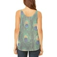 thumbnail image 2 of Peacock Feathers Juniors Flowy Side Slit Tank Top Multi 2XL, 2 of 2