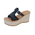 thumbnail image 2 of Wowcloth Women's Peep-Toe Platform Wedge Slides - Comfortable Slip-On with Fashionable Design for Summer Outdoor Use, 2 of 8