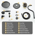 thumbnail image 4 of Antique 2 Shower Functions Shower System Combo Wall Mount Rainfall Shower Head with Handheld Shower Spray, 4 of 9