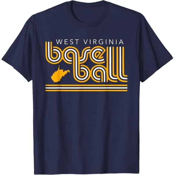 Sam Soft Retro Font West Virginia Baseball Player Wv Ball Team Gear T-Shirt Full Size S-5Xl