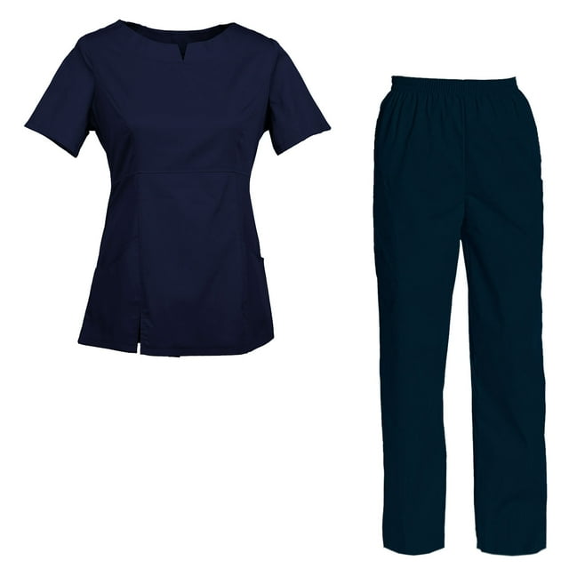 Women's Scrubs Set Scrub Top and Pants Scrubs Set