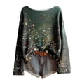 thumbnail image 3 of LINGLANG Womens Tops Trendy Style Long Sleeve Graphic T Shirt Loose Fit Casual Comfortable Soft Blouse Top Daily Wear Under $5, 3 of 3