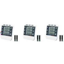 3X Digital Dual Kitchen , 3 Channels Count UP/Down , Triple Cooking , Display, Loud Volume Alarm