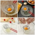 thumbnail image 5 of Topekada 3 Pack Egg Whisk with Yolk White Separator,8"10"12" Stainless Steel Wire Whisk Set for Cooking Kitchen Wire Egg Beater for Stirring,Blending and Beating,Strong Handle, 5 of 7